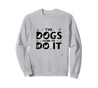 Stanno mangiando i Cani Mi Hanno Fatto Fare - Umorismo Divertente per Animali Domestici Felpa, Unisex per Adulti, Grigio Melange, XXL