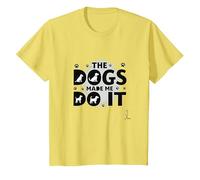 Stanno mangiando i Cani Mi Hanno Fatto Fare - Umorismo Divertente per Animali Domestici Maglietta, Bambini, Limone, 12 Anni