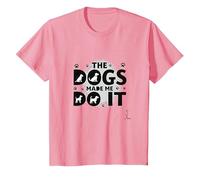 Stanno mangiando i Cani Mi Hanno Fatto Fare - Umorismo Divertente per Animali Domestici Maglietta, Bambini, Rosa, 6 Anni