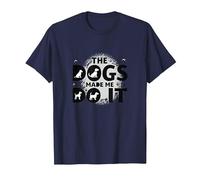 Stanno mangiando i Cani Mi Hanno Fatto Fare - Umorismo Divertente per Animali Domestici Maglietta, Uomo, Navy, XXL