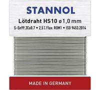 Stannol 508596 HS10 Stagno senza piombo senza piombo Sn99,3Cu0,7 ROM1 30 g 1 mm