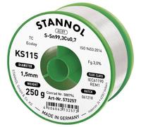 Stannol 574025 KS115 Stagno senza piombo Bobina Sn99,3Cu0,7 ROM1 250 g 1.5 mm
