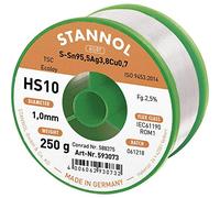 Stannol 593321 HS10 2510 - Bobina senza piombo Sn95,5Ag3,8Cu0,7 250g 1mm