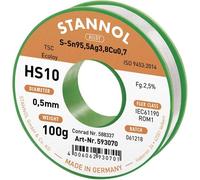 Stannol 631900 HS10 2510 Stagno senza piombo Bobina Sn95,5Ag3,8Cu0,7 ROM1 100 g