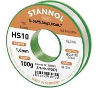 Stannol 631902 Filo saldatura senza piombo HS10 2510 Bobina 100 g