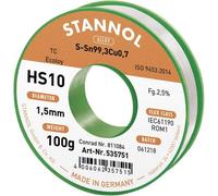 Stannol 631911 HS10 2510 Stagno senza piombo Bobina Sn99,3Cu0,7 ROM1 100 g 1.5