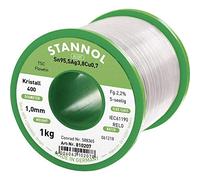 Stannol 810045 Flowtin TS Loetzinn, bobina senza piombo Sn95, 5Ag3, 8Cu0,7, 1000 g, 1 mm