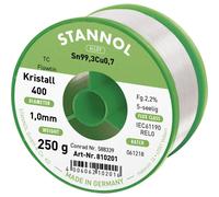 Stannol 810675 Ecology TC Loetzinn, bobina senza piombo Sn99, 3Cu0,7, 250 g, 1 mm