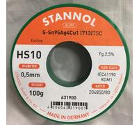 Stannol Filo Saldatura HS10 Saldare 100 Gammi Ø 0,5 MM Sn95,5Ag3,8Cu0,7