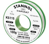 588782 stannol ks115 stagno senza piombo bobina sn99.3cu0.7 100 g 1.5 mm