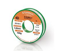 Stannol loetdraht tipo HS10 lega TC sn99cu1, 1,5 mm, 100 G, bobina da 1 pezzi, 631911