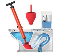 Stantuffo per WC, Stura WC, Stura Lavandini e Scarichi, Sturatubi Pompa a Pressione, WC ad alta pressione sblocca un colpo per servizi igienici/bagno/scarico a pavimento/tubo