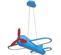 Stanza dei Bambini Aereo lampadario, camera dei bambini ragazzo led camera da letto lampada da soffitto, Dimmerabile, lampadario per bambini con telecomando,Blue