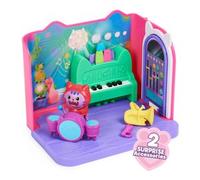 Gabby's dollhouse, groovy music room con personaggio daniel james catnip, 2 accessori, 2 mobili e 2 scatole con sorpresa, giocattoli per bambini dai 3 anni in su