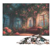 Stanza delle Rose Puzzle in Legno 300 Pezzi Per Adulti Per Gioco Familiare Decorazione Interna Unica Regalo Per Amore E Amico Gioco Education Stress Relief 300pcs (40x28cm)