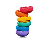Stapelstein® Set di 6 pietre di bilanciamento per bambini, per interni ed esterni (Rainbow Classic 6)
