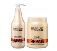 Stapiz Sleek Line Repair shampoo di seta 1 l + maschera 1 l / efficace ed...