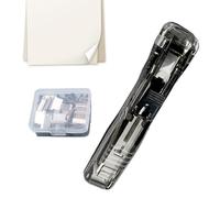 Stapleless Binder Clip Tool - Document Fastening Press for Papers Reports Files | Alloy Steel Structure with Lever Handle, Reusable Sheet Binding Device, Desktop Paper Organizer Aid for 4.57x0.91 in