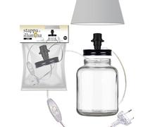Stappa e illumina Jar | Trasforma i barattoli in lampade. Per i classici barattoli con apertura da 70mm. Vasetti shabby chic, vasi vetro conserva, lanterne shabby, led jar