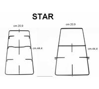 STAR 2 GRIGLIE PIATTINA SMALTATE NERE CUCINA CM 44,4 X 20,9 KP560-60-5F P 5550/1