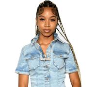 Star Ana Flowers (Denim) Half Body Buddy Cutout