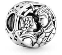 Star and Wars, ciondolo a forma di bacio di Han e Leia, in argento Sterling 925, compatibile con ciondoli Pandora e molti altri braccialetti con ciondoli del Regno Unito.