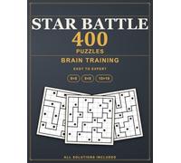 Star Battle Brain Training Puzzles: 400 Easy to Expert Two Not Touch Logic Puzzles for Memory and Focus, All Solutions Included