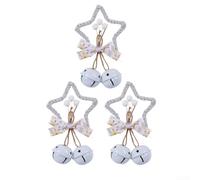 Star Bell Ornamenti 3-Pack Rosso Oro Bianco Albero di Natale (Bianco)