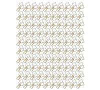Star Binder Clips 100Pcs | Hollow Out Cartoon Design for Papers/Documents/Crafts | Strong Metal Clamps with Secure Grip | Decorative Office & School Supplies (Oro)