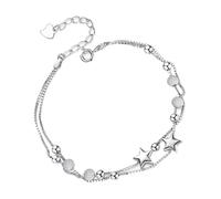 Star Bracelet for Women - Stylish Stars Charm Band, Double-Layer Beaded
