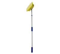 STAR BRITE Deluxe Telescoping Deck Brush Kit - Extendable 3'-6' Aircraft-Grade Aluminum Handle, Floats if Dropped, Ergonomic Design, Multi-Surface Cleaning - Soft Yellow Bristles - (040191)