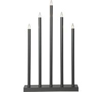 Star - Candelabro da finestra in legno, colore: Bianco/Grigio