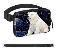Star Cloud Polar Bear-1688 Marsupio per uomini e donne, marsupio con tracolla regolabile, alla moda, borsa a tracolla ovunque, per viaggi all'aperto, corsa, escursionismo, multicolore, Multicolore,