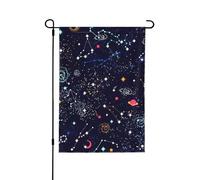 Star Constellation Map Fall Garden Flag Double face, durevole decorazione stagionale per la decorazione del portico anteriore del cortile