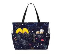Star Constellation Map Print Beach Travel Bag Smart Pocket Tote Summer Vacation Hiking Camping Outdoor Activity