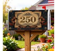 Star - Coperture magnetiche per cassette postali, con nastro patriottico vintage, nessuna blu, copertura stagionale per cassetta delle lettere per esterni, giardino, cortile, decorazione 45,7 x 53,3