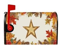 Star - Coperture magnetiche per cassette postali, stile rustico con foglie di pigne, per decorazione portico anteriore, 53 x 65 cm