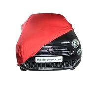 Star Cover telo copriauto da interno compatibile con Fiat 500 copertura per auto Rosso GARAGECOVER Vestibilità perfetta e cover su misura