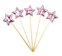Star Cupcake Toppers - Palline per torta glitterate per il compleanno dei bambini, benedizioni sincere decorazioni stellari | 5 decorazioni per torta con scintille di qualità per i dessert di Fiest