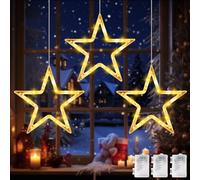 Star Curtain Lights,Star String Lights 30cm,Star Decoration for Christmas,IP44 Waterproof Stell Natal Decoration,LED Lights Decorative Lighting,for Windows,Balconies,Birthdays,Parties,Weddings