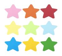 Star Cutouts,72 Confezione Stelle Carta,Ritagli Stelle Colorate,Multicolore