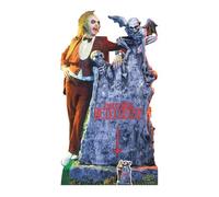 Star Cutouts Beetlejuice SC4512 Michael Keaton con lapide in cartone, altezza 182 cm