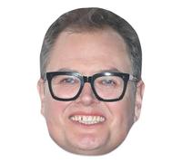 Star Cutouts CM261 Alan Carr - Maschera per il viso in cartone, include linguette ed elastico, grande divertimento per fan ed eventi