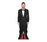 Star Cutouts CS1170 Lionel Messi, abito nero, altezza 170 cm, in cartone a grandezza naturale, con mini sagoma - ideale per celebrità, appassionati di calcio, compleanni ed eventi VIP