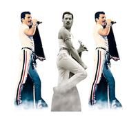 Star Cutouts CS1241 Freddie Mercury - Confezione da tre sagome in cartone per mensole, altezza 31 cm, ideali per fan a tema, feste, compleanni, regali a sorpresa e decorazioni per la stanza ed eventi