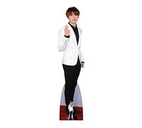 STAR CUTOUTS CS973 Sagoma in cartone a grandezza naturale di Jungkook Bangtan Boys, Jeon Jung-kook, colore bianco, con mini sagoma in omaggio, standard