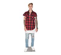 STAR CUTOUTS Justin Bieber Red & Black Life Size Cardboard Cut out, Multi Colour, 172 x 53 x 172 cm, sagoma in Cartone a grandezza Naturale, Multicolore