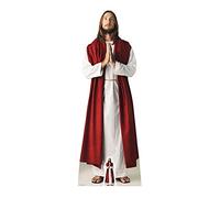STAR CUTOUTS Lifesize cardboardcut with Free Mini Cut out of Jesus Christ SC1108 Sagoma in Cartone a grandezza Naturale di Gesù Cristo, Multicolore