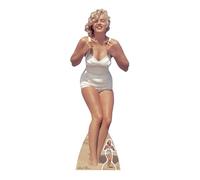 STAR CUTOUTS Lifesize-Cartoncino ritagliato con Mini Taglio di Marilyn Monroe, Cartone, Costume da Bagno Bianco, 172 x 63 x 172 cm