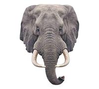 STAR CUTOUTS Ltd - Maschera per viso singolo, motivo: elefante con zanne, multicolore